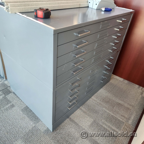 Mayline CFile Stacking 5 Drawer Map Plan Flat File Allsold